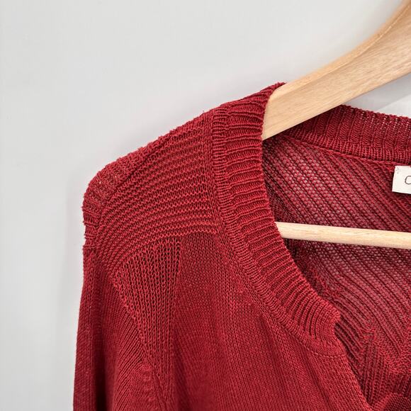 COLDWATER CREEK Rust Red Button Down Cardigan // 1X - Picture 3 of 10